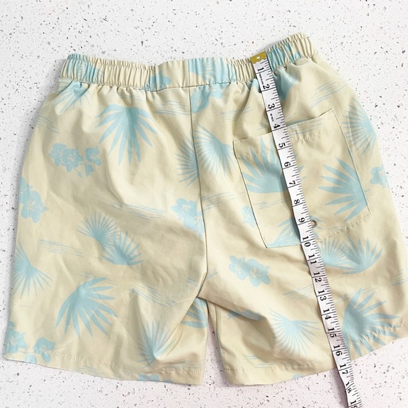 Mosmann Australia Short Light Yellow Blue Tropical Board Short Medium - Picture 6 of 6